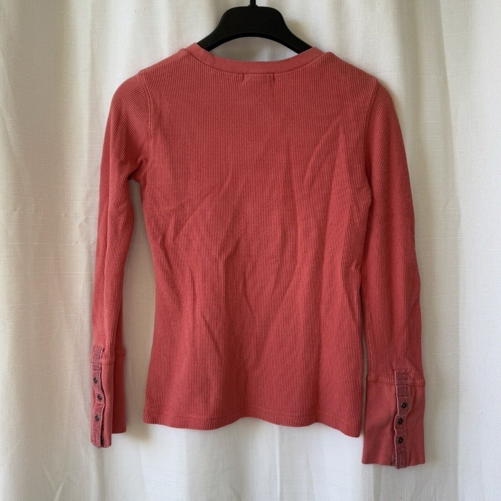 Sundance Top Womens Xs Pink Waffle Knit Stretch long sleeve - Picture 6 of 8